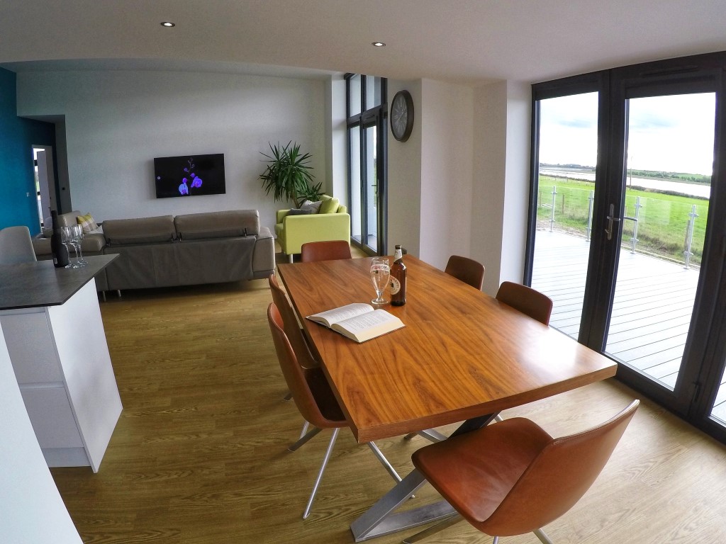 Spacious lounge dining kitchen in our accessible holiday property in Lancashire