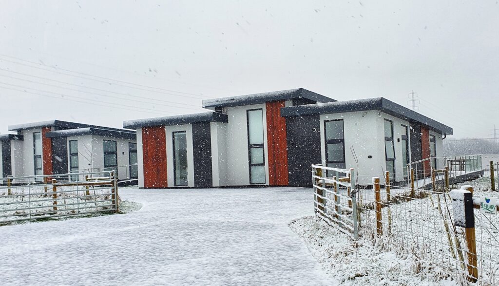 A snowy day at our luxury holiday cottage in Lancashire