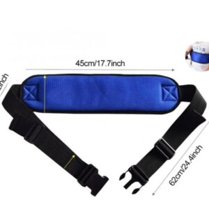 Seatbelt in blue and black to be used with commode shower chair for security and sefety